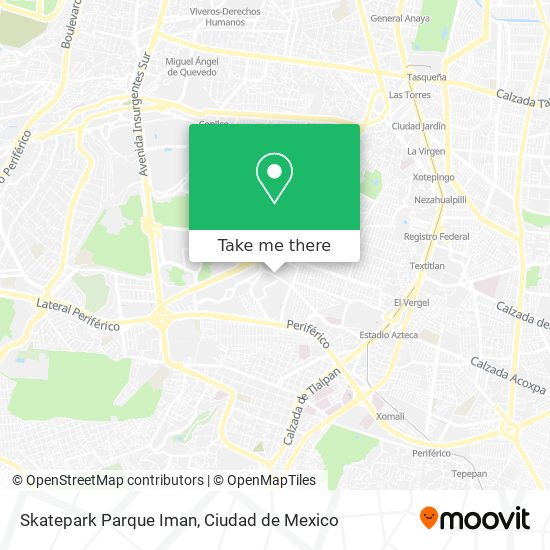 Skatepark Parque Iman map