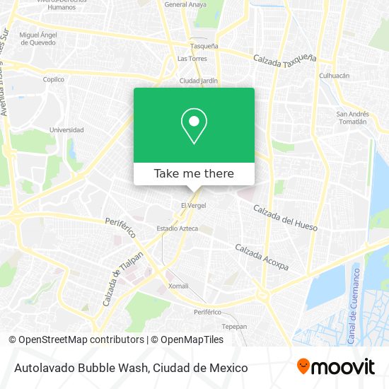 Mapa de Autolavado Bubble Wash