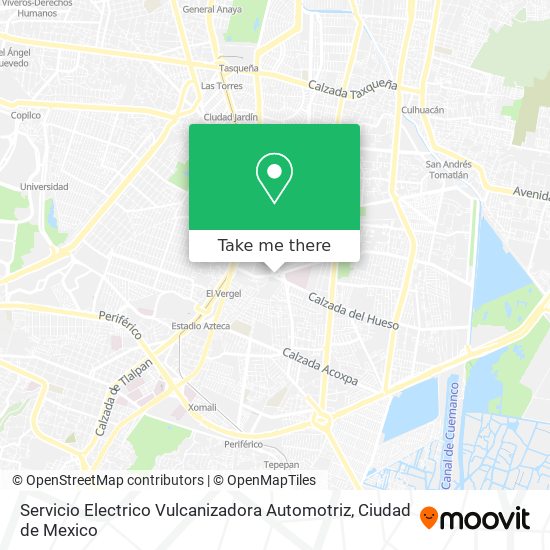Mapa de Servicio Electrico Vulcanizadora Automotriz