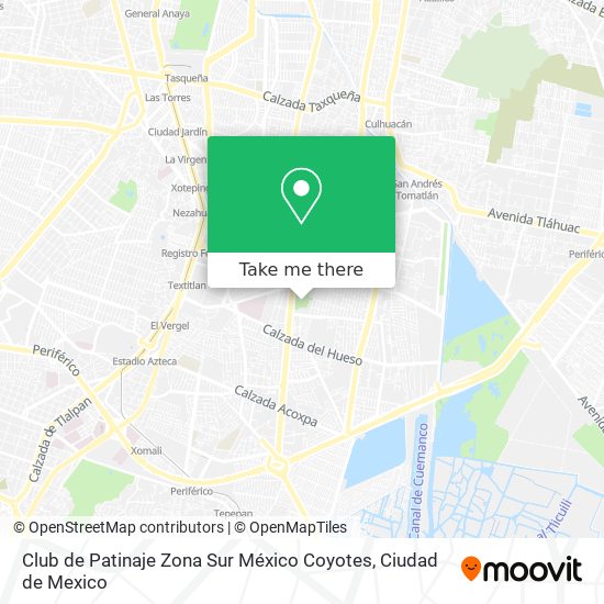 Club de Patinaje Zona Sur México Coyotes map