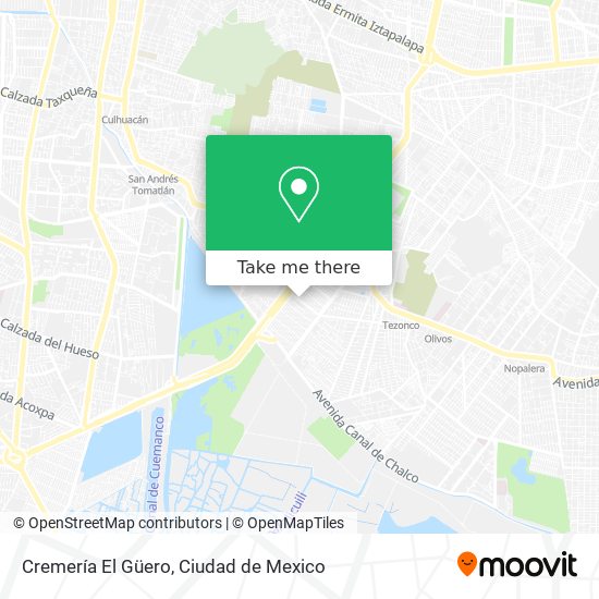 Mapa de Cremería El Güero
