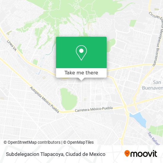 Subdelegacion Tlapacoya map