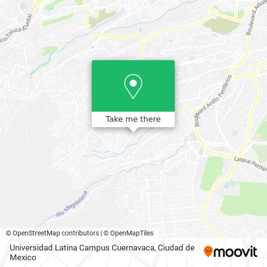 Universidad Latina Campus Cuernavaca map