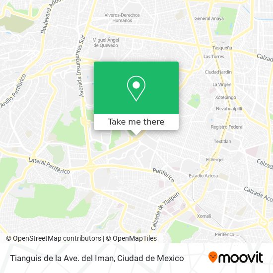 Mapa de Tianguis de la Ave. del Iman