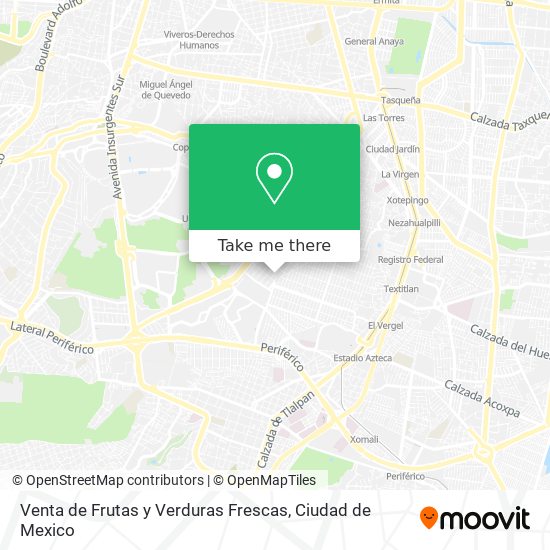 Mapa de Venta de Frutas y Verduras Frescas