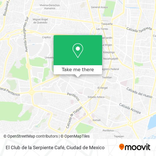 El Club de la Serpiente Café map