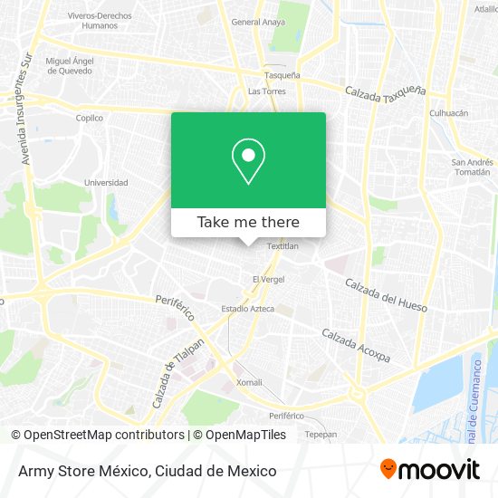 Mapa de Army Store México