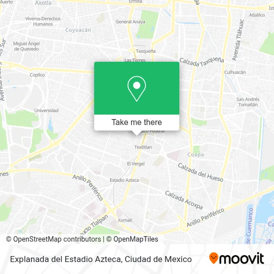 Explanda Azteca ¿Cómo llegar a Explanada del Estadio Azteca en Benito Juárez en autobús ...