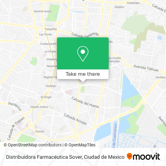 Mapa de Distribuidora Farmacéutica Sover