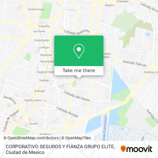 Mapa de CORPORATIVO SEGUROS Y FIANZA GRUPO ELITE