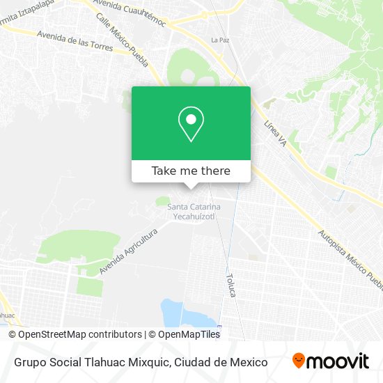 Grupo Social Tlahuac Mixquic map