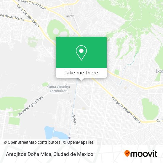 Mapa de Antojitos Doña Mica