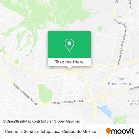 Mapa de Cinepolis Sendero Ixtapaluca