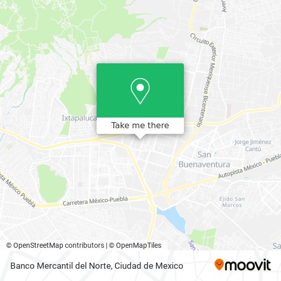 Mapa de Banco Mercantil del Norte