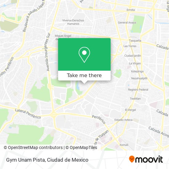 Mapa de Gym Unam Pista