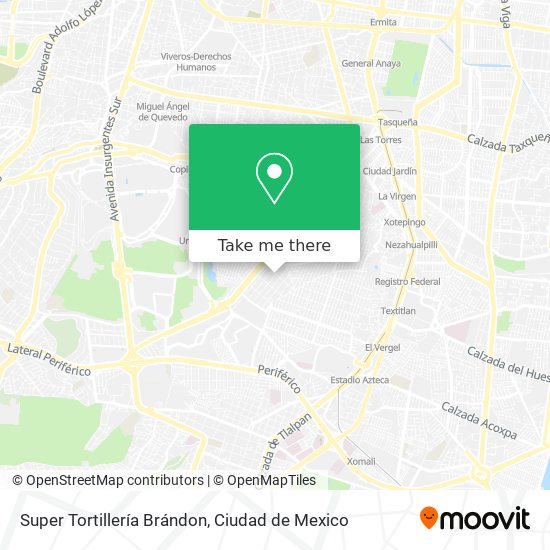 Mapa de Super Tortillería Brándon
