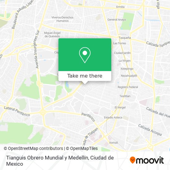 Tianguis Obrero Mundial y Medellín map