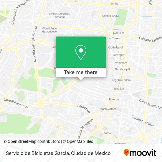 Servicio de Bicicletas Garcia map