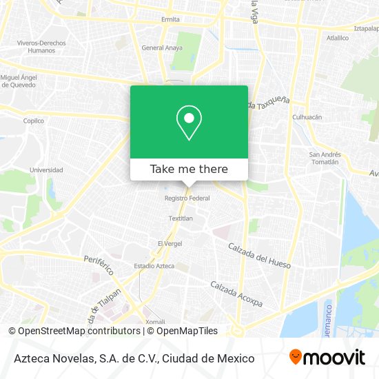 Azteca Novelas, S.A. de C.V. map