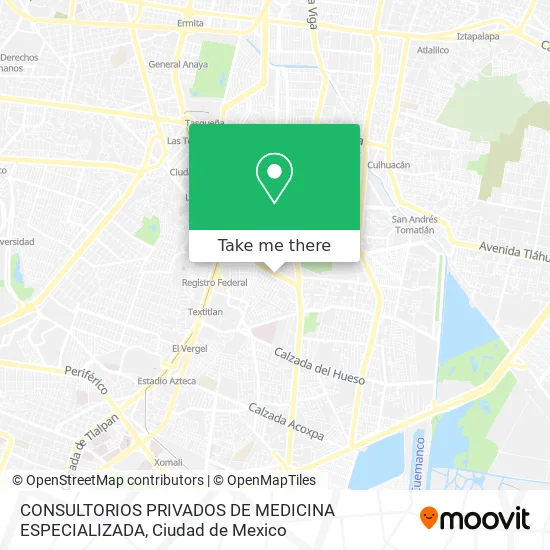 CONSULTORIOS PRIVADOS DE MEDICINA ESPECIALIZADA map