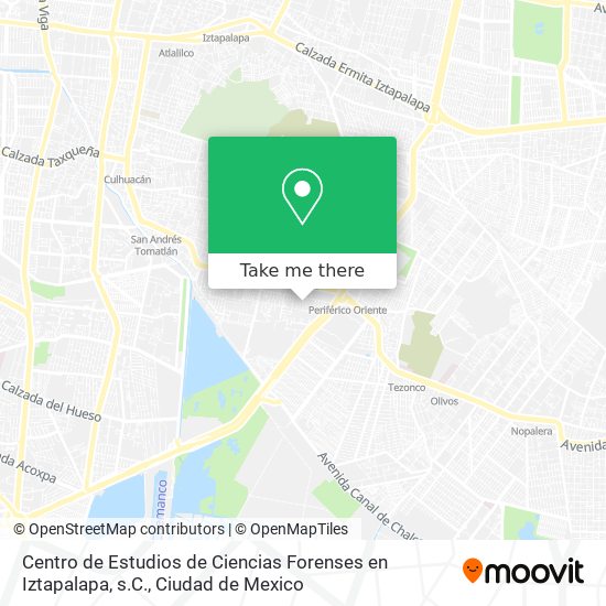 Mapa de Centro de Estudios de Ciencias Forenses en Iztapalapa, s.C.