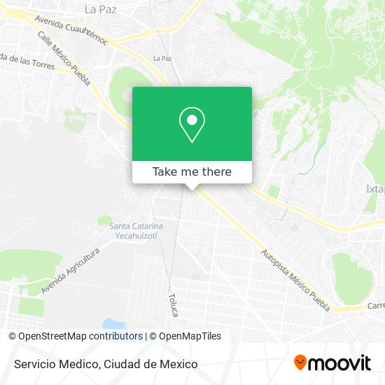 Servicio Medico map