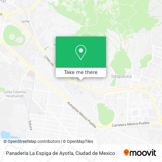 Mapa de Panaderia La Espiga de Ayotla