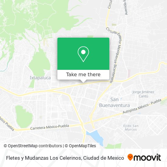 Mapa de Fletes y Mudanzas Los Celerinos