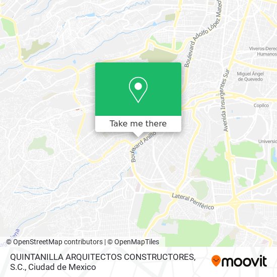 Mapa de QUINTANILLA ARQUITECTOS CONSTRUCTORES, S.C.