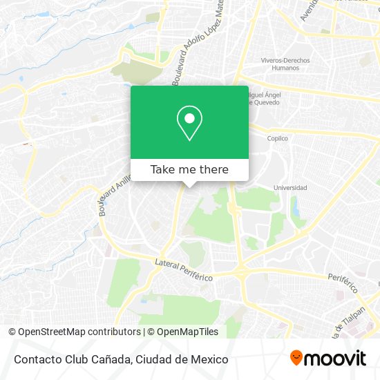 Contacto Club Cañada map