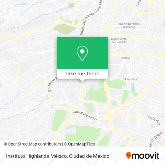 Instituto Highlands México map