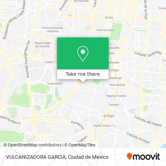 Mapa de VULCANIZADORA GARCIA
