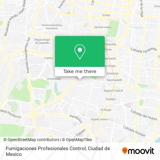 Mapa de Fumigaciones Profesionales Control
