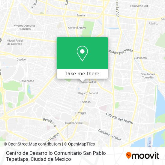 Centro de Desarrollo Comunitario San Pablo Tepetlapa map