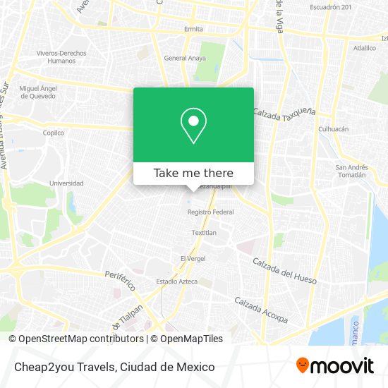 Mapa de Cheap2you Travels