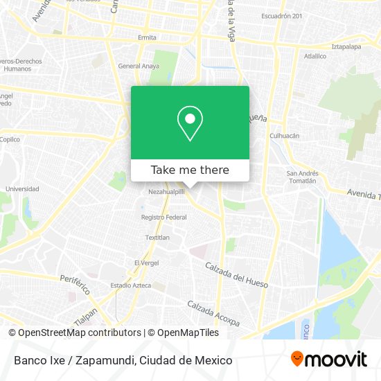 Banco Ixe / Zapamundi map