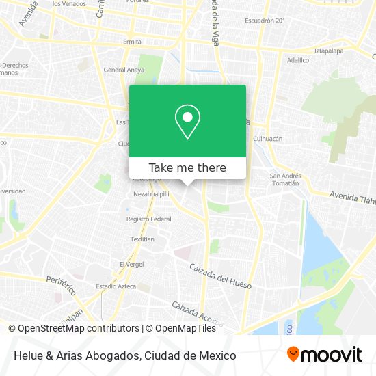 Mapa de Helue & Arias Abogados