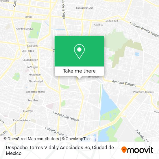 Mapa de Despacho Torres Vidal y Asociados Sc