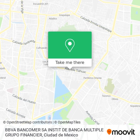 BBVA BANCOMER SA INSTIT DE BANCA MULTIPLE GRUPO FINANCIER map