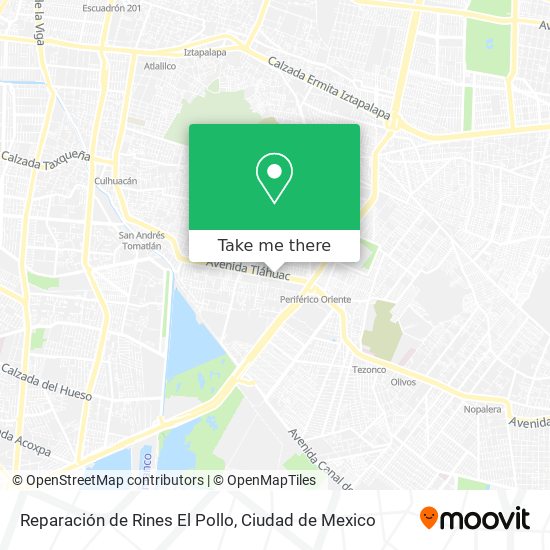 Reparación de Rines El Pollo map
