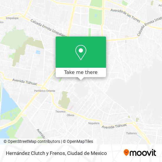 Mapa de Hernández Clutch y Frenos