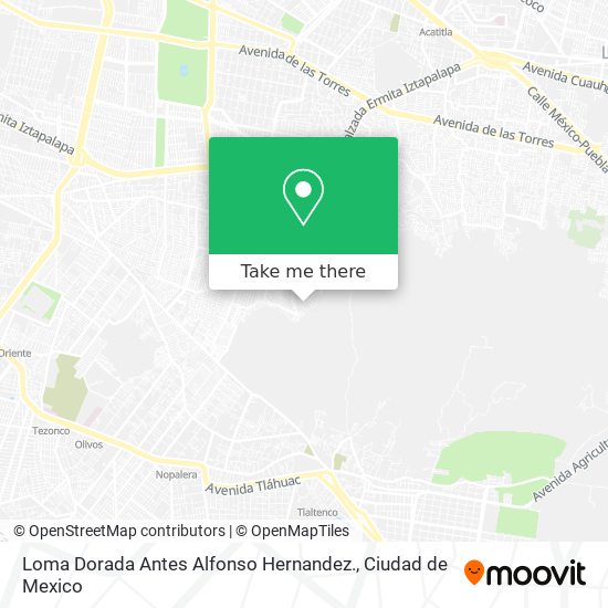 Loma Dorada Antes Alfonso Hernandez. map