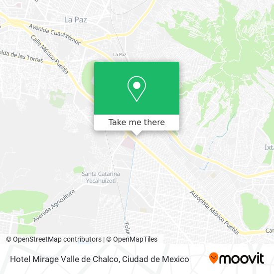 Hotel Mirage Valle de Chalco map