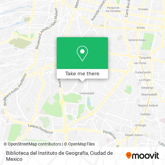 Biblioteca del Instituto de Geografía map