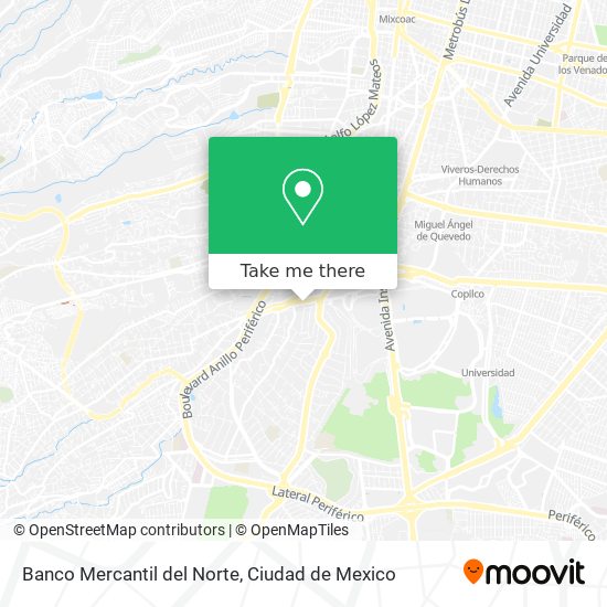 Banco Mercantil del Norte map