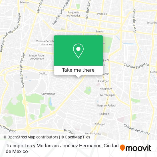 Transportes y Mudanzas Jiménez Hermanos map