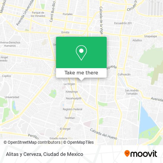 Alitas y Cerveza map