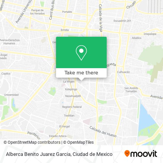 Alberca Benito Juarez Garcia map