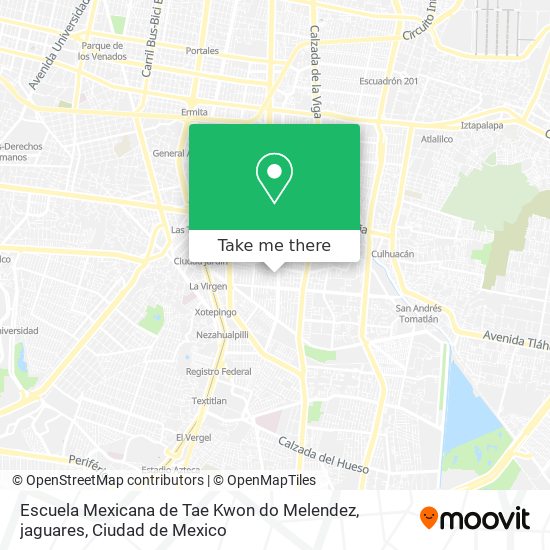 Escuela Mexicana de Tae Kwon do Melendez, jaguares map