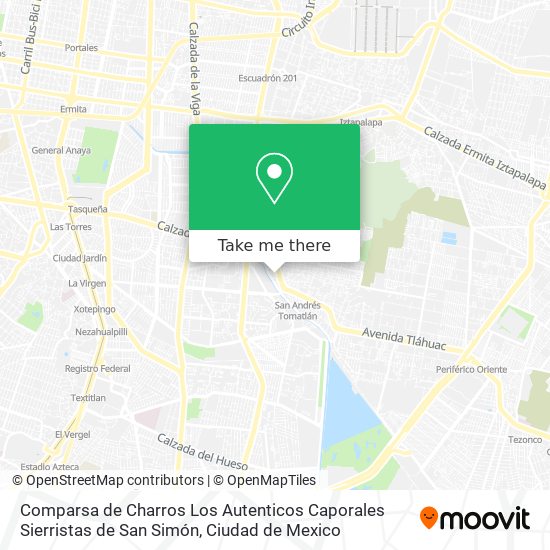 Comparsa de Charros Los Autenticos Caporales Sierristas de San Simón map